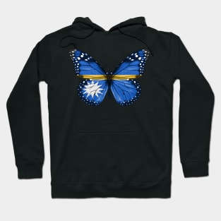 Nauruan Flag  Butterfly - Gift for Nauruan From Nauru Hoodie